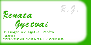 renata gyetvai business card
