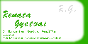 renata gyetvai business card